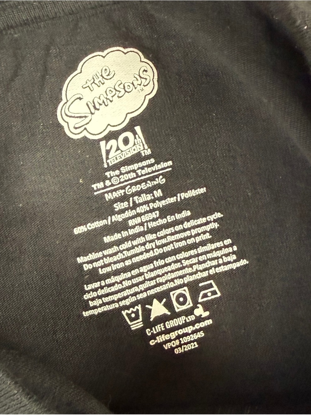 Men’s The Simpsons Treehouse Of Horror Black Short Sleeve T-Shirt Size Medium - Picture 4 of 7